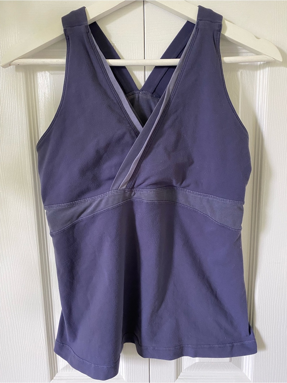lululemon athletica Periwinkle Surplice Mesh Panel / Trim Tank Size 10